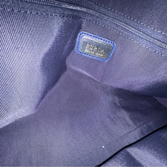 Furla Elegant Navy Blue Handbag - Picture 7 of 16